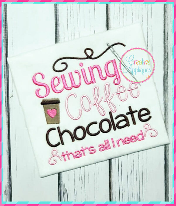 Sewing Coffee Chocolate Embroidery