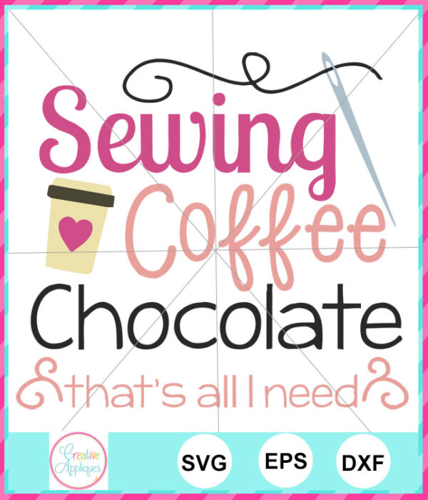 Sewing Coffee Chocolate Cut File