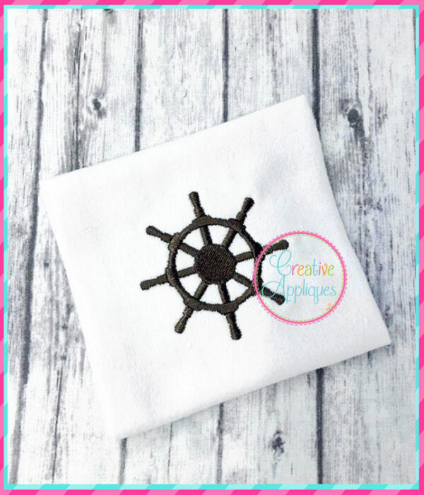 Ship Wheel Miniature Embroidery - Image 3