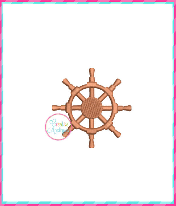 Ship Wheel Miniature Embroidery