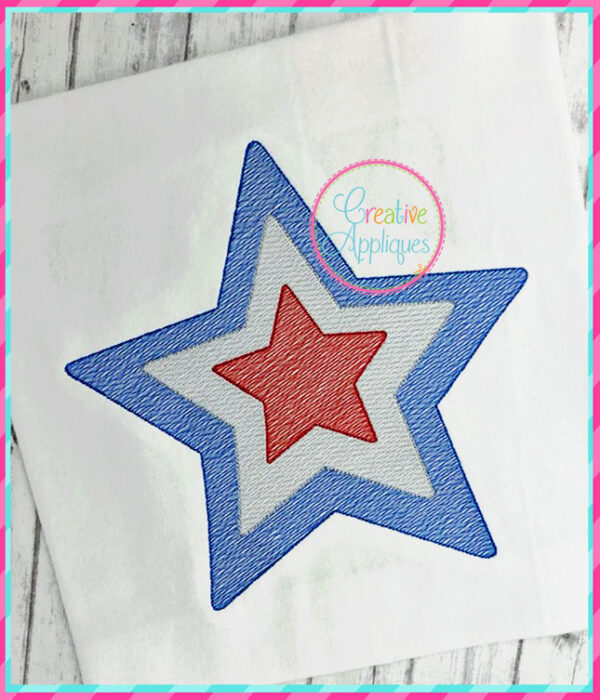 Sketch Star in Star Embroidery