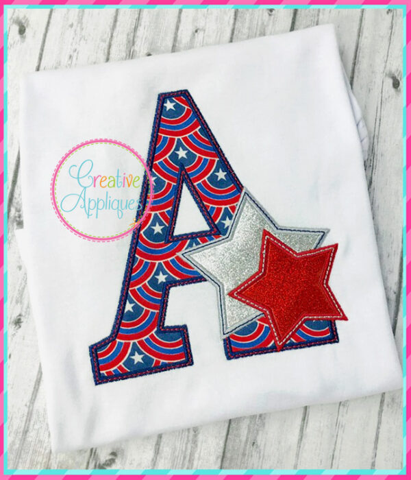 Stars Alphabet Applique - Image 7