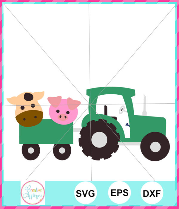 Tractor Animals Cut File