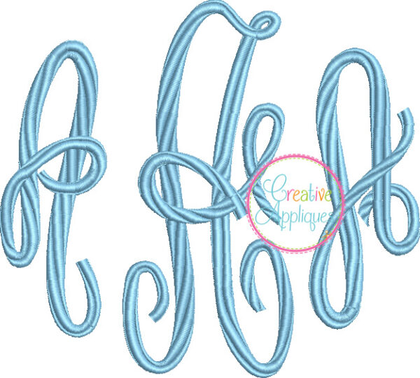 Elegant Circle Monogram Embroidery Font-MEDIUM - Image 2