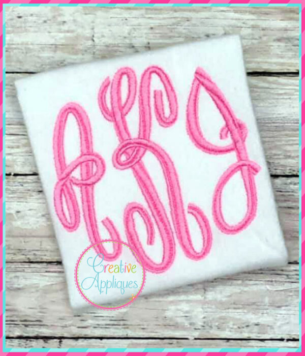 Elegant Circle Monogram Embroidery Font-MEDIUM