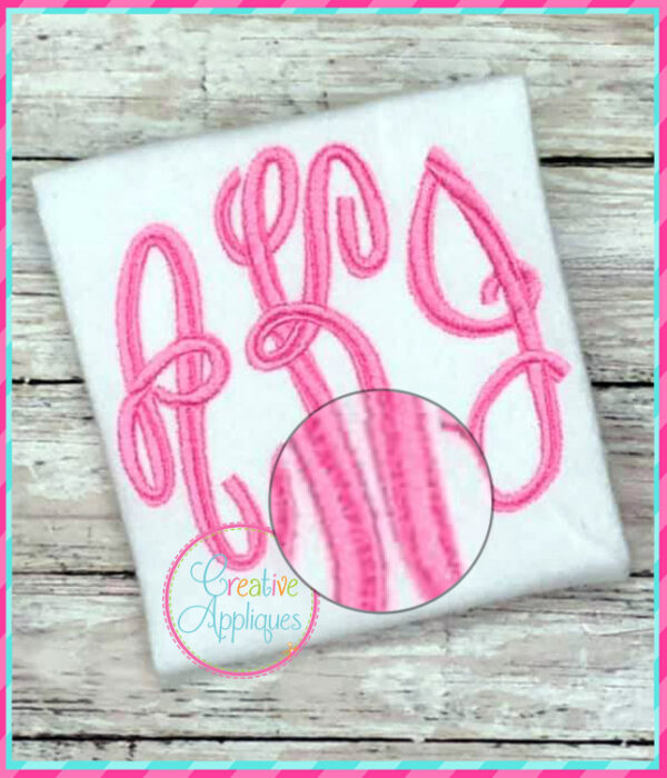 Elegant Circle Monogram Embroidery Font-MEDIUM - Image 4