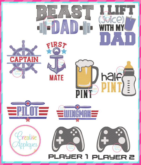 Father Son Embroidery Set