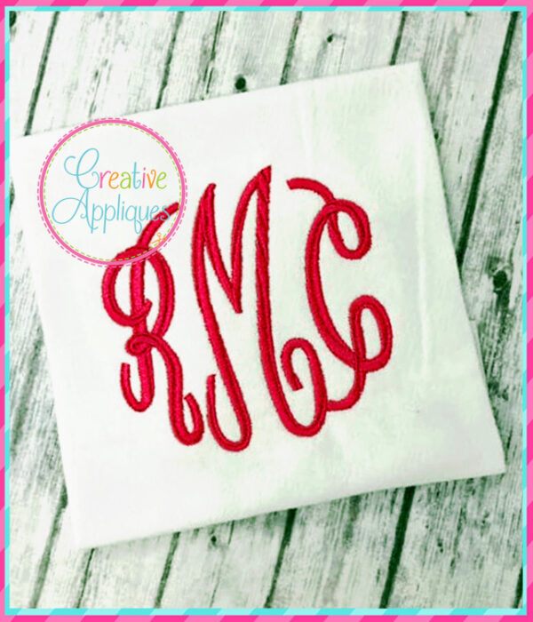 Elegant Circle Monogram Embroidery Font-MEDIUM - Image 5