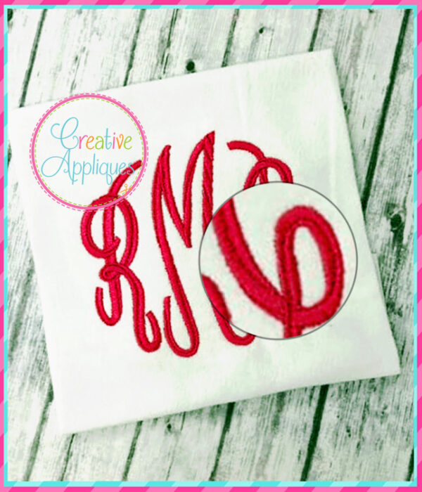 Elegant Circle Monogram Embroidery Font-MEDIUM - Image 6