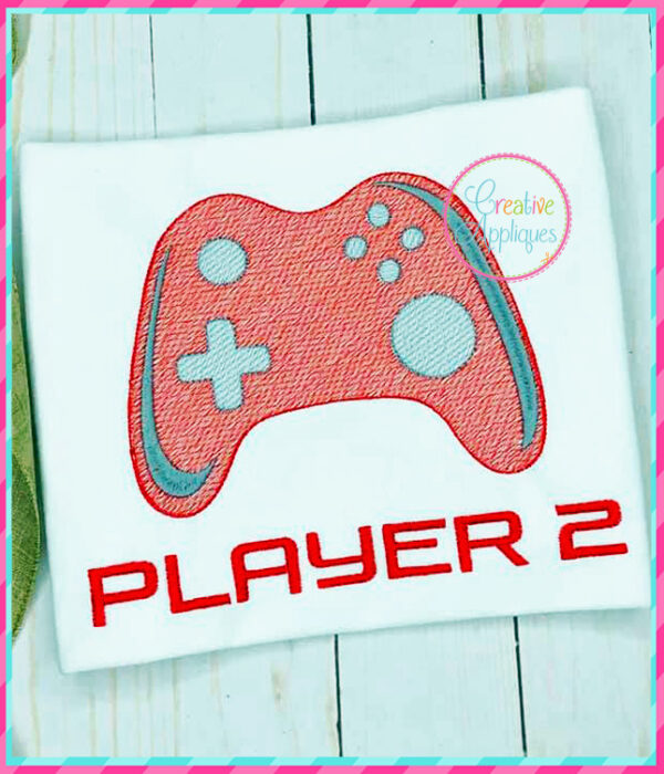 Player 2 Embroidery