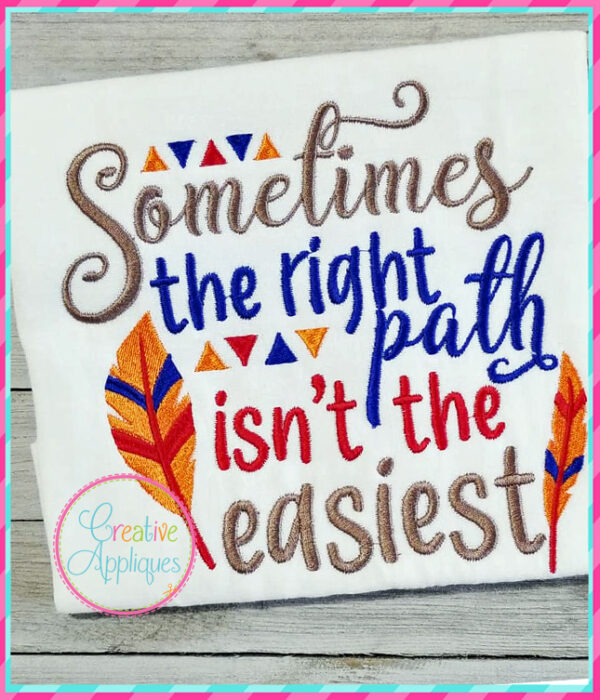 Sometimes the Right Path Embroidery - Image 2