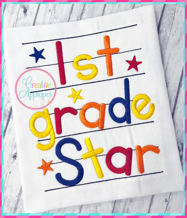 1st Grade Star Embroidery - Image 2