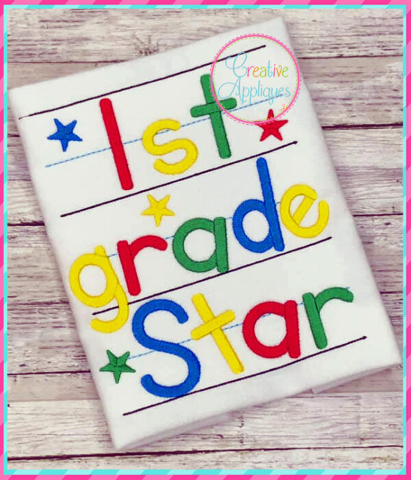 1st Grade Star Embroidery