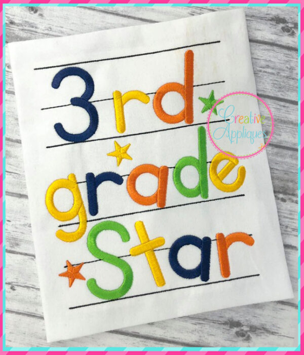 3rd Grade Star Embroidery