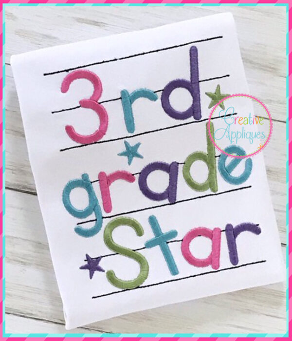 3rd Grade Star Embroidery - Image 2