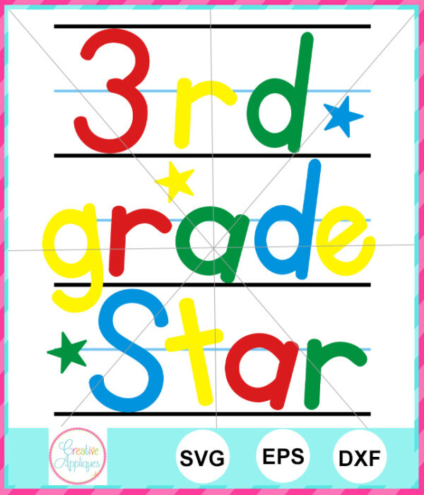 3rd Grade Star Cut File