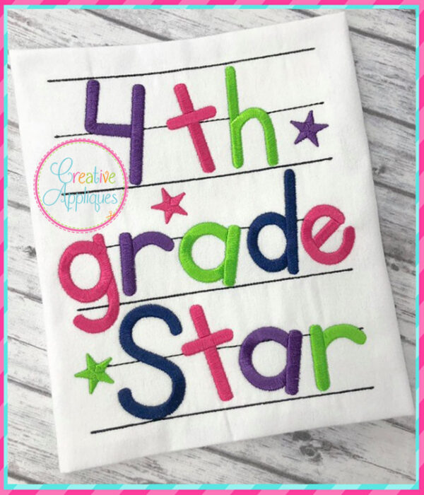 4th Grade Star Embroidery