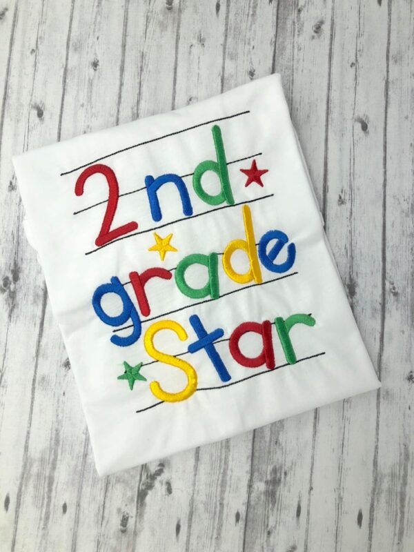 2nd Grade Star Embroidery