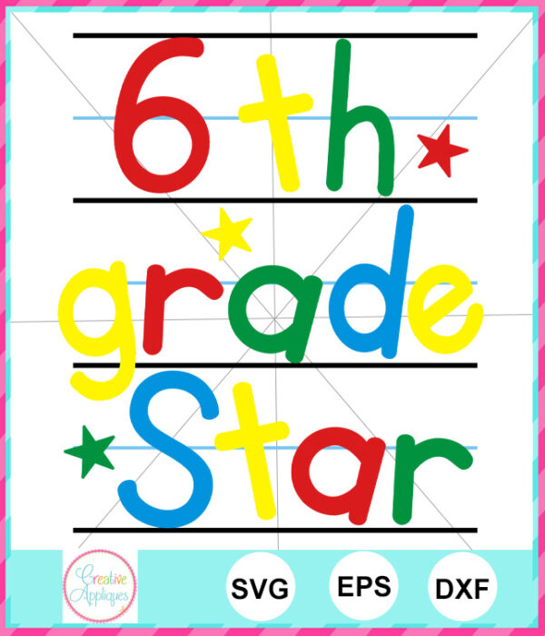 6th Grade Star Cut File