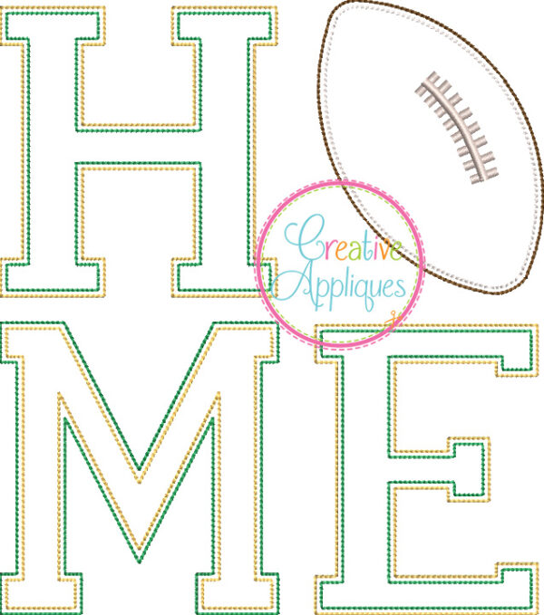 Vintage Stitch Home Football Applique - Image 2