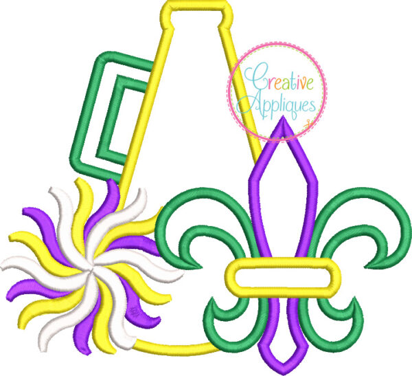 Fleur De Lis Megaphone Applique - Image 2