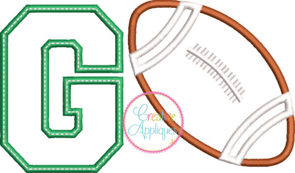 Go Football Applique - Image 2