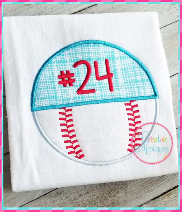 Half Baseball Applique