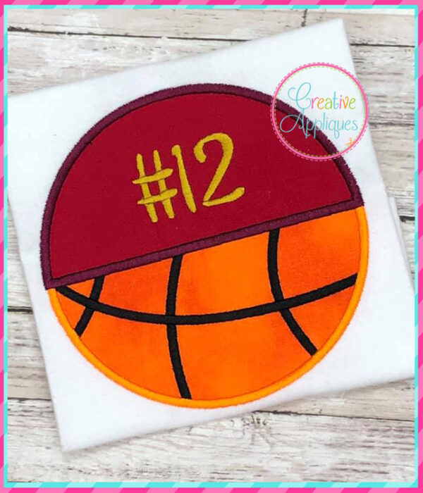 Half Basketball Applique