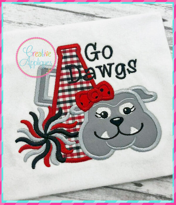 Mascot Cheer Megaphone Applique Set - Image 3