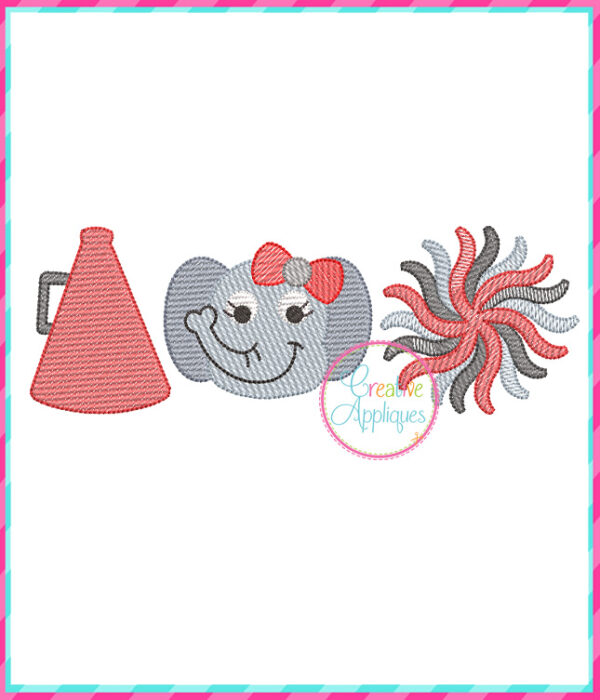 Sketch Stitch Cheer Elephant Embroidery