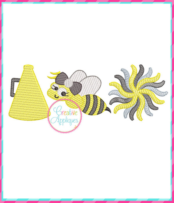 Sketch Stitch Cheer Hornet Embroidery