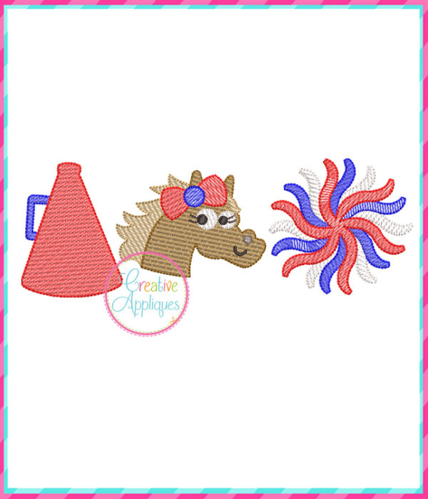 Sketch Stitch Cheer Horse Embroidery