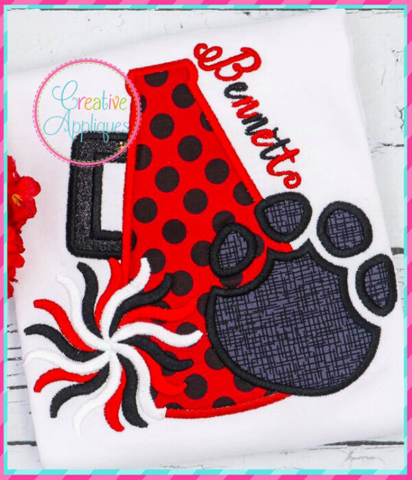 Mascot Cheer Megaphone Applique Set - Image 7