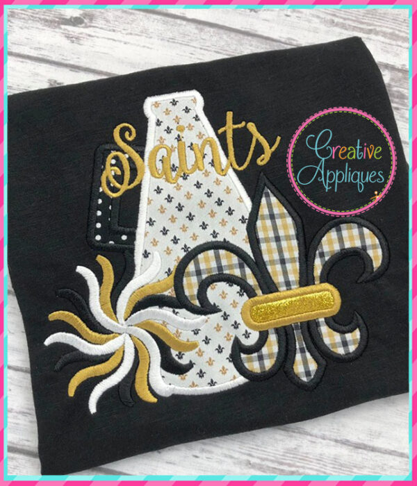 Fleur De Lis Megaphone Applique - Image 3