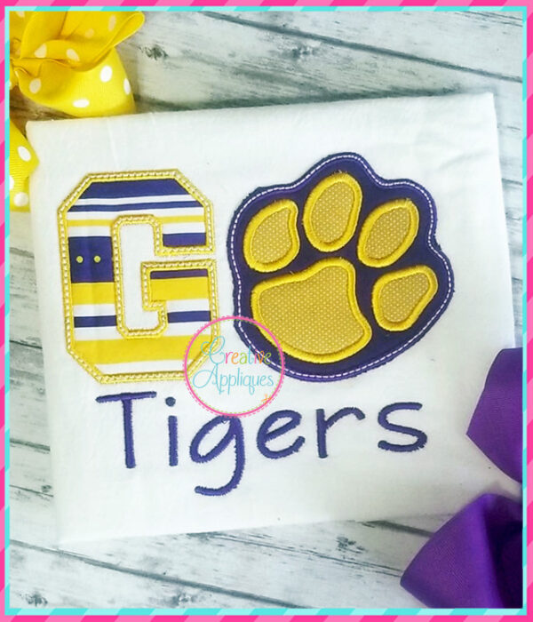 Go Tiger Paw Applique - Image 3