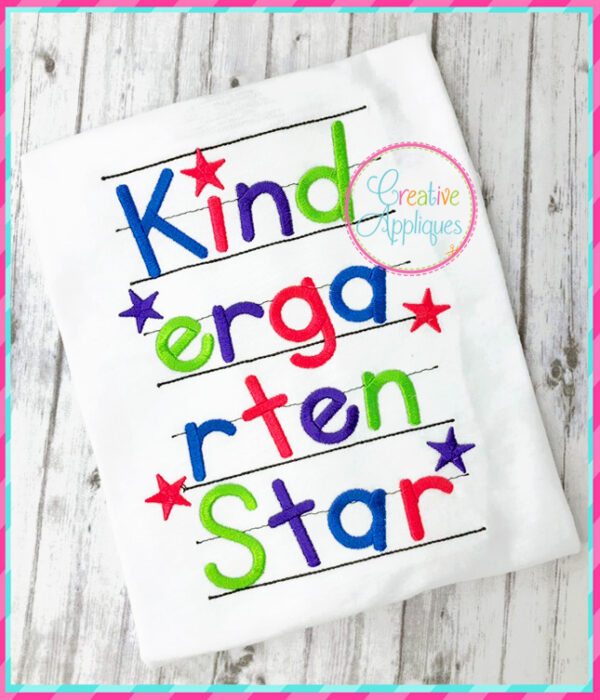 Kindergarten Star Embroidery - Image 2