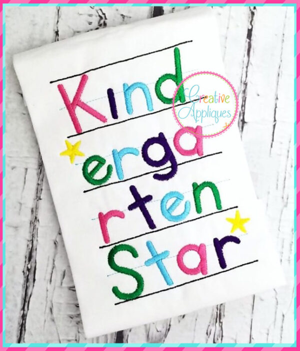 Kindergarten Star Embroidery