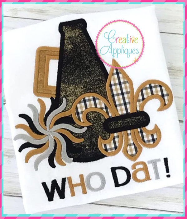 Fleur De Lis Megaphone Applique