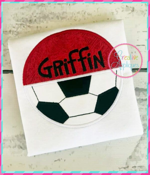 Half Soccer Ball Applique - Image 3