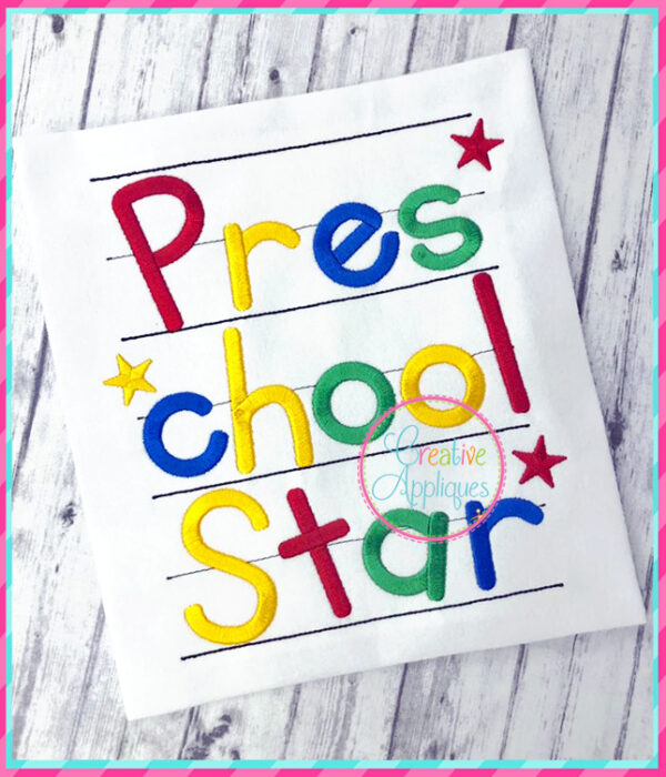 Preschool Star Embroidery