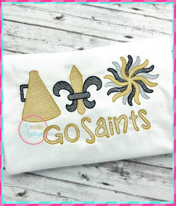 Sketch Stitch Cheer Fleur De Lis Embroidery - Image 2