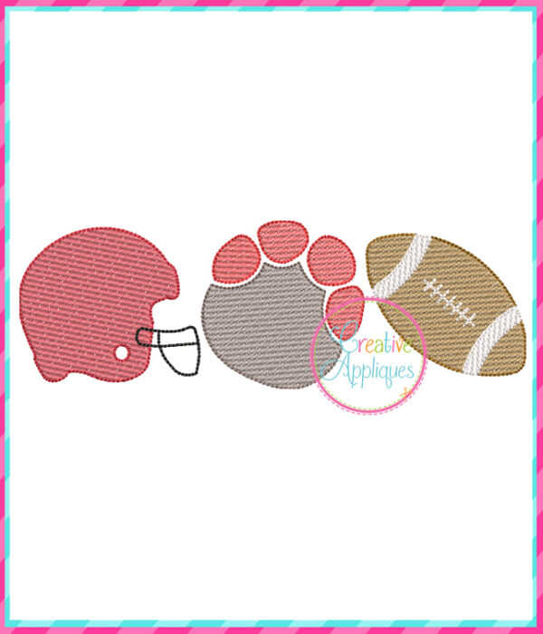 Sketch Stitch Football Elephant Paw Embroidery