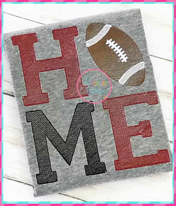 Sketch Stitch Home Football Embroidery