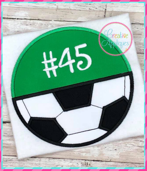 Half Soccer Ball Applique