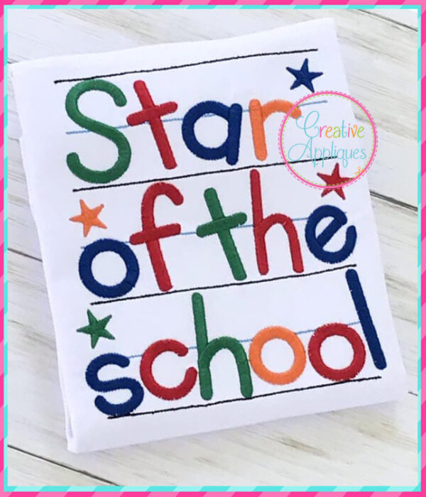 Star of the School Embroidery