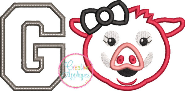 Go Hog Girl Applique - Image 2