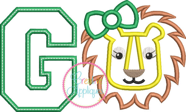 Go Lion Girl Applique - Image 2