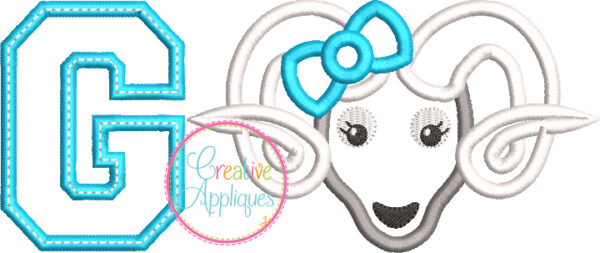 Go Ram Girl Applique - Image 2