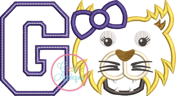 Go Wildcat Girl Applique - Image 2