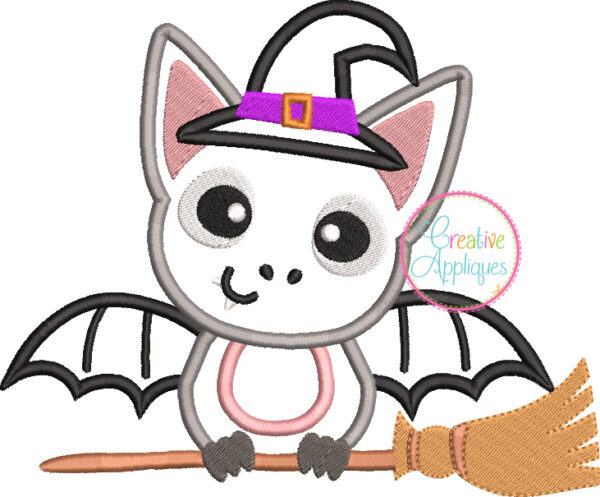 Witch Bat Applique - Image 2